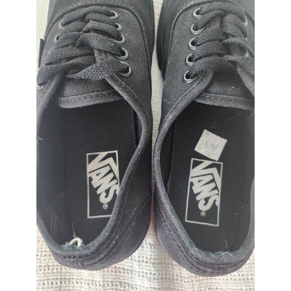 Vans Black Authentic Classic Lace Up Low Top Sneakers Men's 6.5 / Women's 8 - Picture 2 of 8